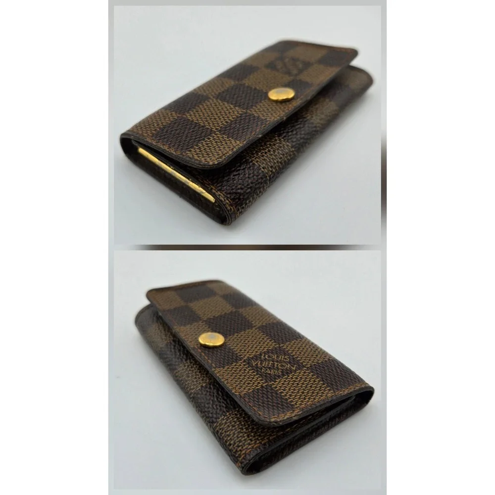 Louis Vuitton 4 Key Holder Damier Ebene Canvas Brown N62631 TH0022 France